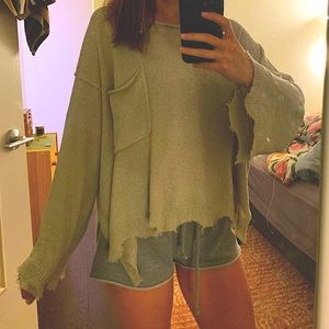 Chewed Hem Sweater